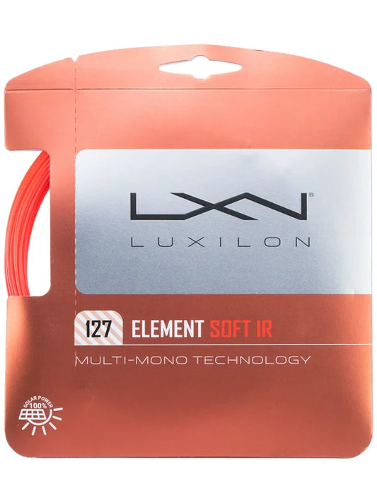 Luxilon Element Soft IR 16L/1.27mm - String Set - (Red)